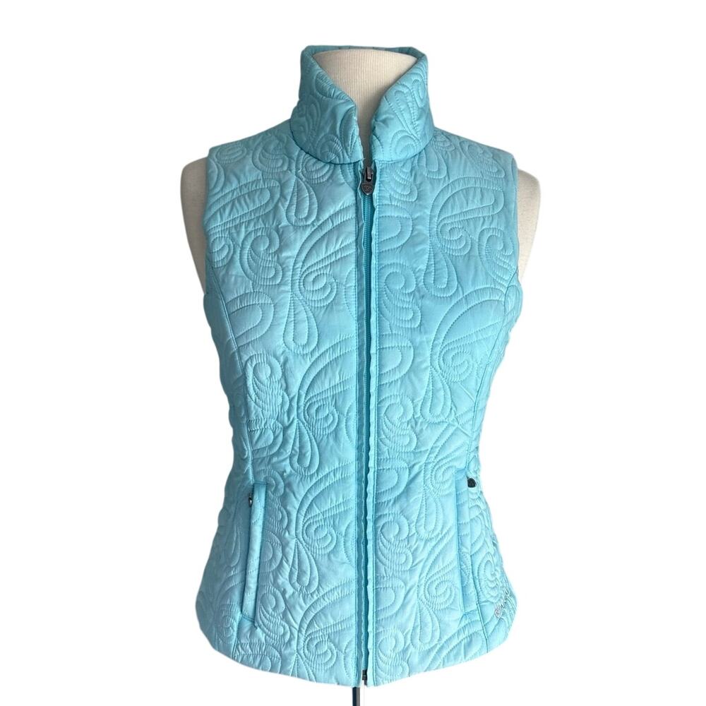 Ariat Vest Quilted Zip Up Embroidered Paisley Zipped Pockets Women's Size Small